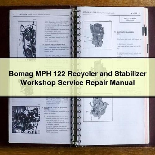 Bomag MPH 122 Recycler and Stabilizer Workshop Service Repair Manual Download PDF