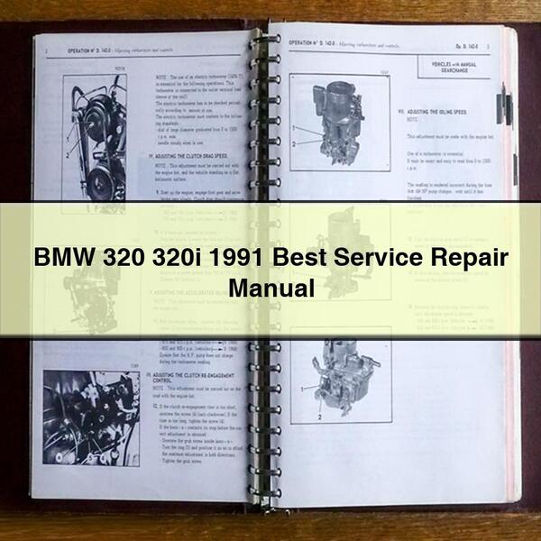 BMW 320 320i 1991 Manual de reparación del mejor servicio Descargar PDF