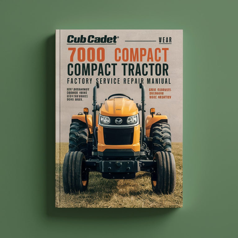 Manual de reparación del servicio de fábrica del tractor compacto Cub Cadet 7000