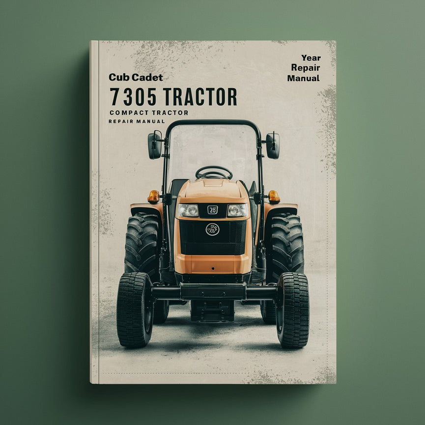 Manual de reparación del servicio del tractor compacto Cub Cadet 7305