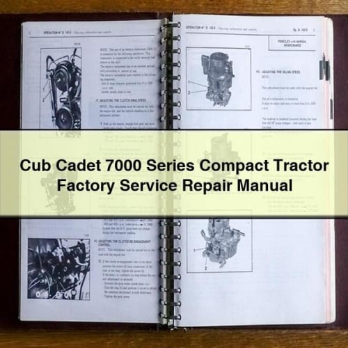 Manual de reparación del servicio de fábrica de tractores compactos Cub Cadet serie 7000 Descargar PDF