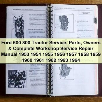 1953-1964 Ford 600 800 Tractor Parts Owner Service Repair Workshop Manual