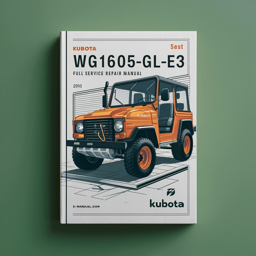 Kubota WG1605-GL-E3 Manuel de réparation du service complet du moteur PDF Télécharger