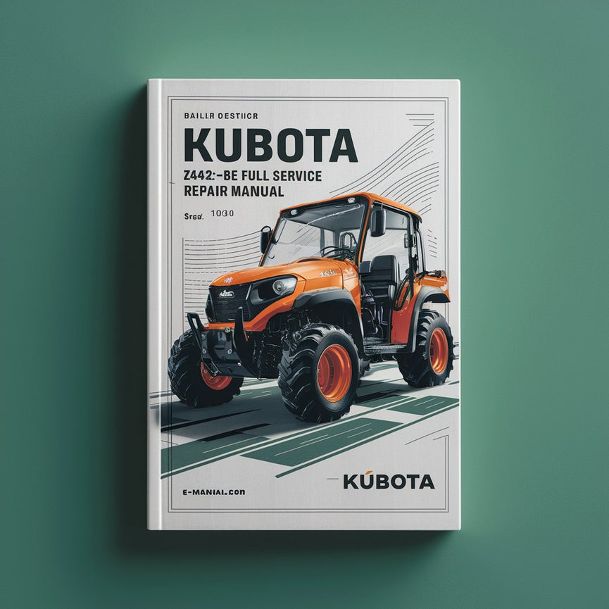 Kubota Z442-BE Manuel de réparation du service complet du moteur PDF Télécharger