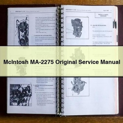 McIntosh MA-2275 Original Service Manual PDF Download