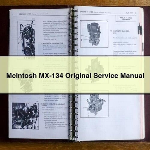 McIntosh MX-134 Manual de reparación de servicio original Descargar PDF