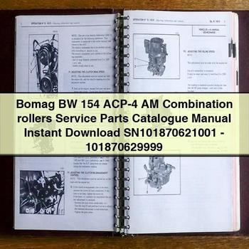 Bomag BW 154 ACP-4 AM Combination rollers Service Parts Catalogue Manual  SN101870621001-101870629999