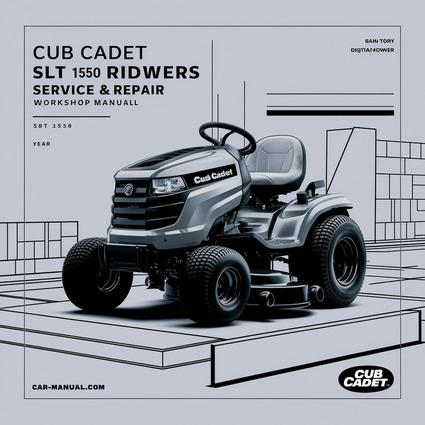 Manual de taller de servicio y reparación de cortacésped Cub Cadet SLT 1550 Descargar PDF