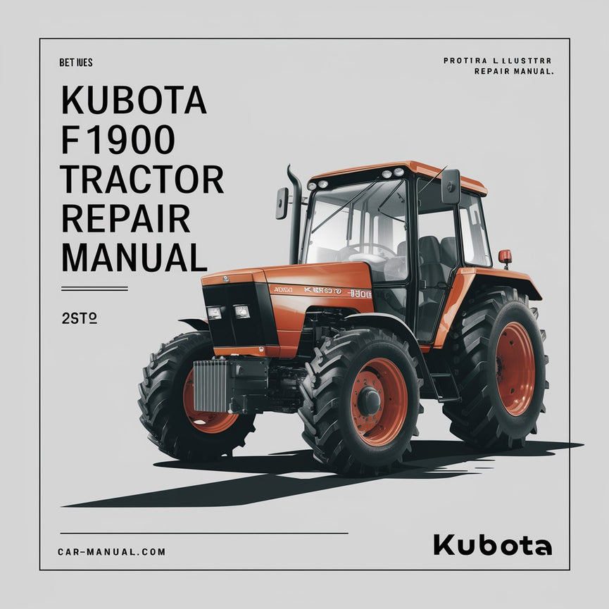 Manuel de réparation du service de tracteur KUBOTA F1900 F1900E PDF Télécharger