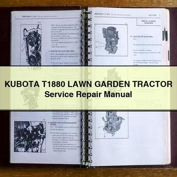 Manual de reparación del servicio del tractor KUBOTA T1880 CÉSPED JARDÍN Descargar PDF