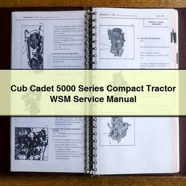 Manual de reparación de servicio WSM del tractor compacto Cub Cadet serie 5000 Descargar PDF