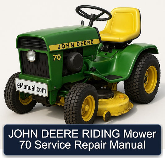 John Deere Riding Mower 70 Service Repair Workshop Manual