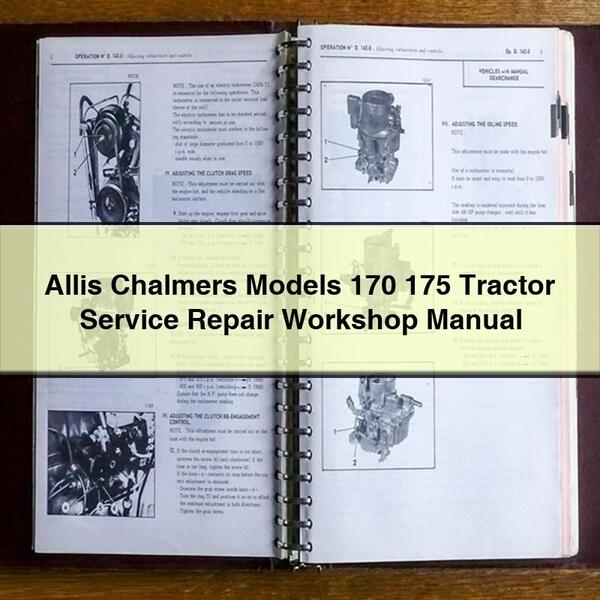 Allis Chalmers Modelos 170175 Manual de taller de reparación de servicio de tractor Descargar PDF