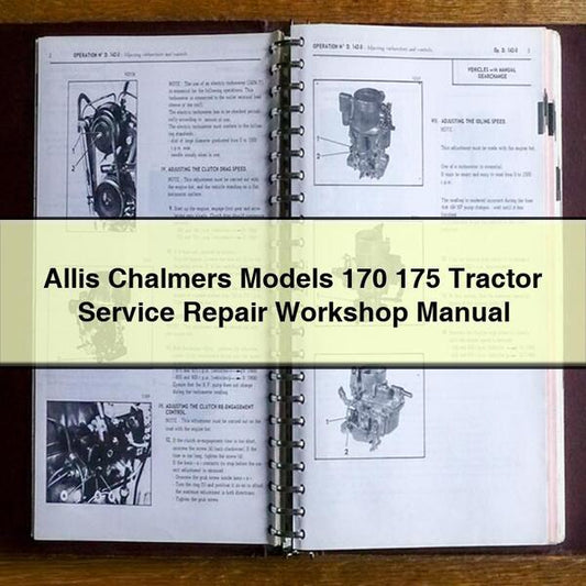 Allis Chalmers Models 170 175 Tractor Service Repair Workshop Manual