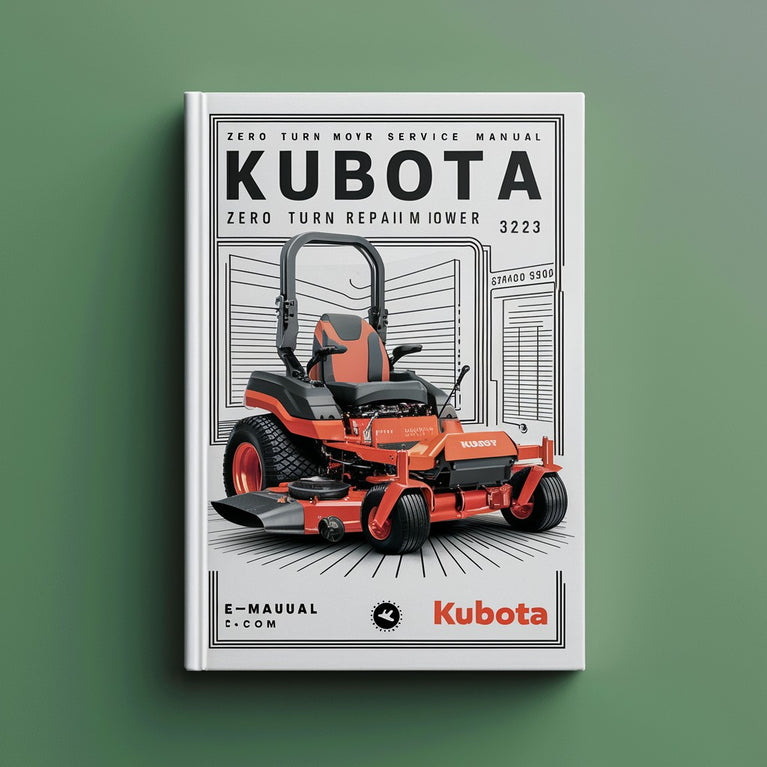 Kubota ZD323 Manuel de réparation de la tondeuse à rayon de braquage zéro PDF Télécharger