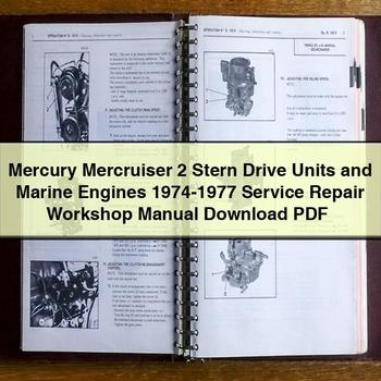 Mercury Mercruiser 2 Stern Drive Units and Marine Engines 1974-1977 Service Repair Workshop Manual