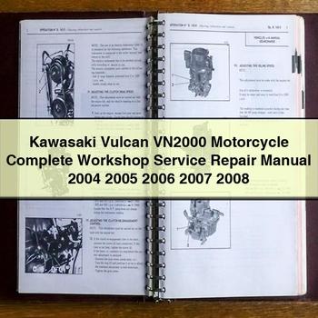 Kawasaki Vulcan VN2000 Motorcycle Complete Workshop Service Repair Manual 2004 2005 2006 2007 2008