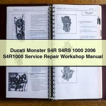 Ducati Monster S4R S4RS 1000 2006 S4R1000 Service Repair Workshop Manual
