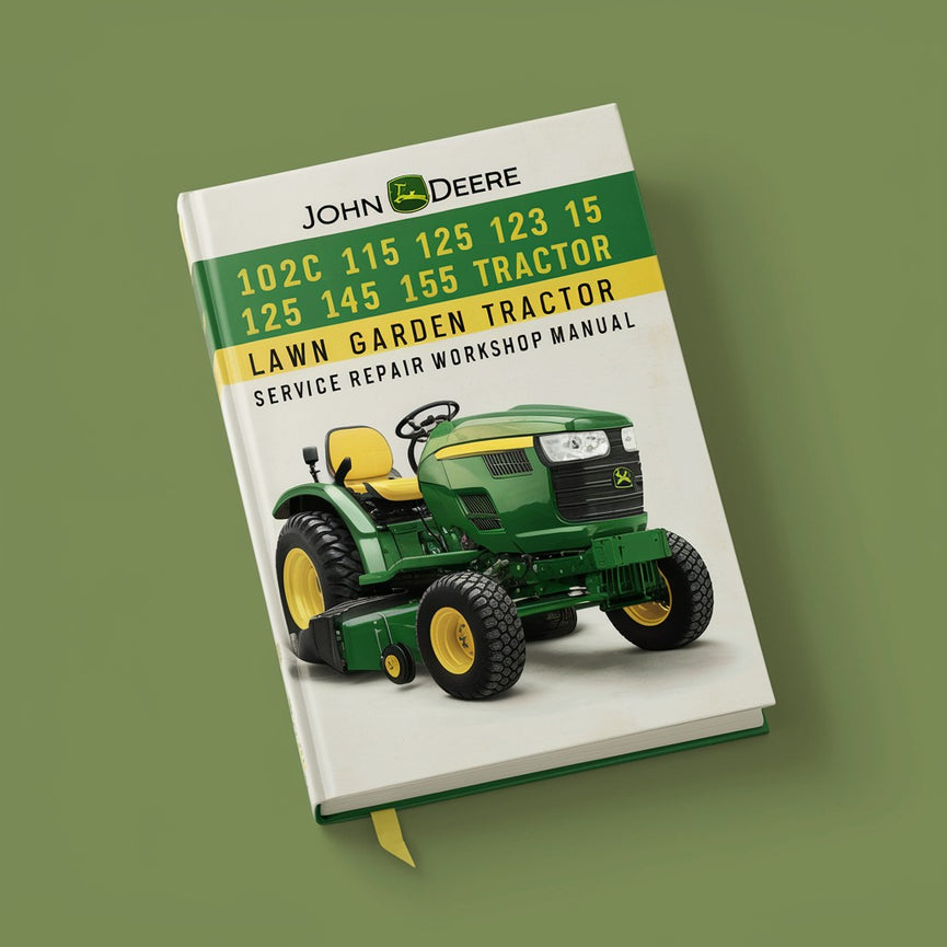 John Deere 102 115 125 135 145 155C 190C Manual de taller de reparación de servicio de tractores de jardín y césped Descargar PDF