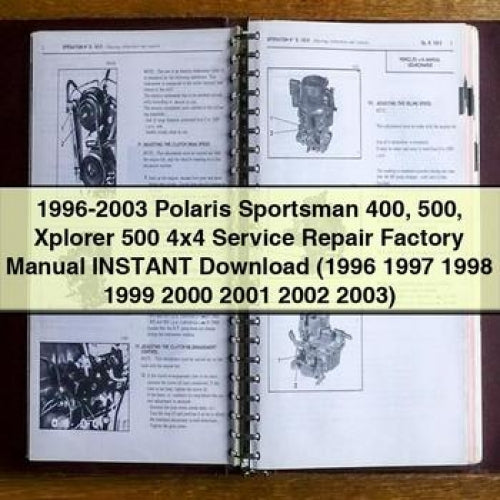 1996-2003 Polaris Sportsman 400 500 Xplorer 500 4x4 Service Repair Factory Manual Instant Download (1996 1997 1998 1999 2000 2001 2002 2003) PDF