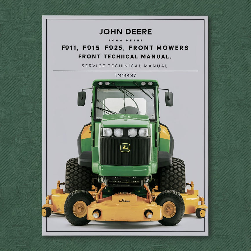 John Deere F911 F915 F925 F932 F935 Cortacésped delantero TM1487 Manual técnico de servicio Descargar PDF