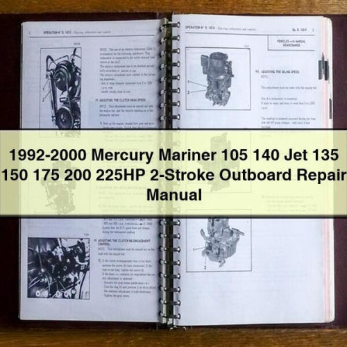 1992-2000 Mercury Mariner 105 140 Jet 135 150 175 200 225HP 2-Stroke Outboard Repair Manual PDF Download