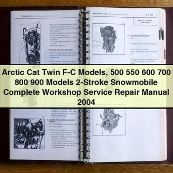 Arctic Cat Twin F-C Models 500 550 600 700 800 900 Models 2-Stroke Snowmobile Complete Workshop Service Repair Manual 2004
