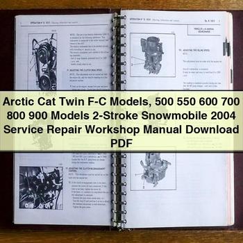 Arctic Cat Twin F-C Models 500 550 600 700 800 900 Models 2-Stroke Snowmobile 2004 Service Repair Workshop Manual