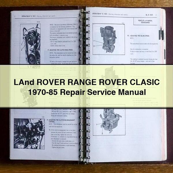 Land Rover RANGE ROVER CLASIC 1970-85 Repair Service Manual