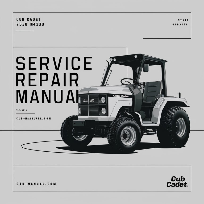 Manual de reparación de servicio Cub Cadet 7530