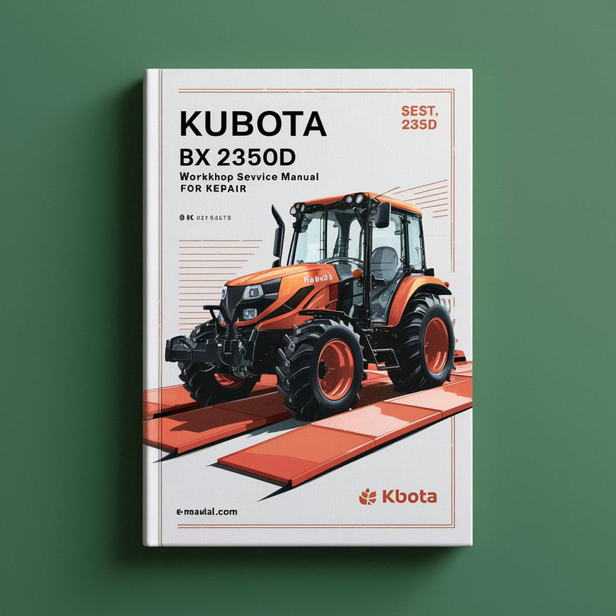 Manual de servicio de taller Kubota BX 2350D para reparación Descargar PDF