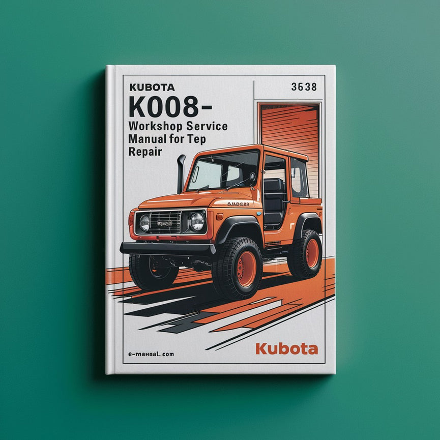 Kubota K008-3 KTA Manuel d'entretien d'atelier pour la réparation PDF Télécharger