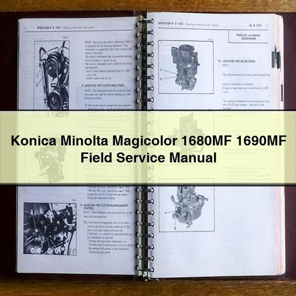 Konica Minolta Magicolor 1680MF 1690MF Manuel d'entretien sur site PDF Télécharger