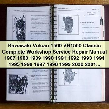 Kawasaki Vulcan 1500 VN1500 Classic Complete Workshop Service Repair Manual 1987 1988 1989 1990 1991 1992 1993 1994 1995 1996 1997 1998 1999 2000 2001 2002 2003 2004
