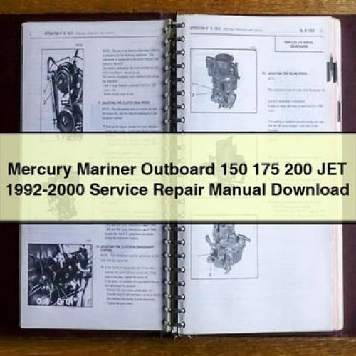 Mercury Mariner Outboard 150 175 200 JET 1992-2000 Service Repair Manual Download PDF