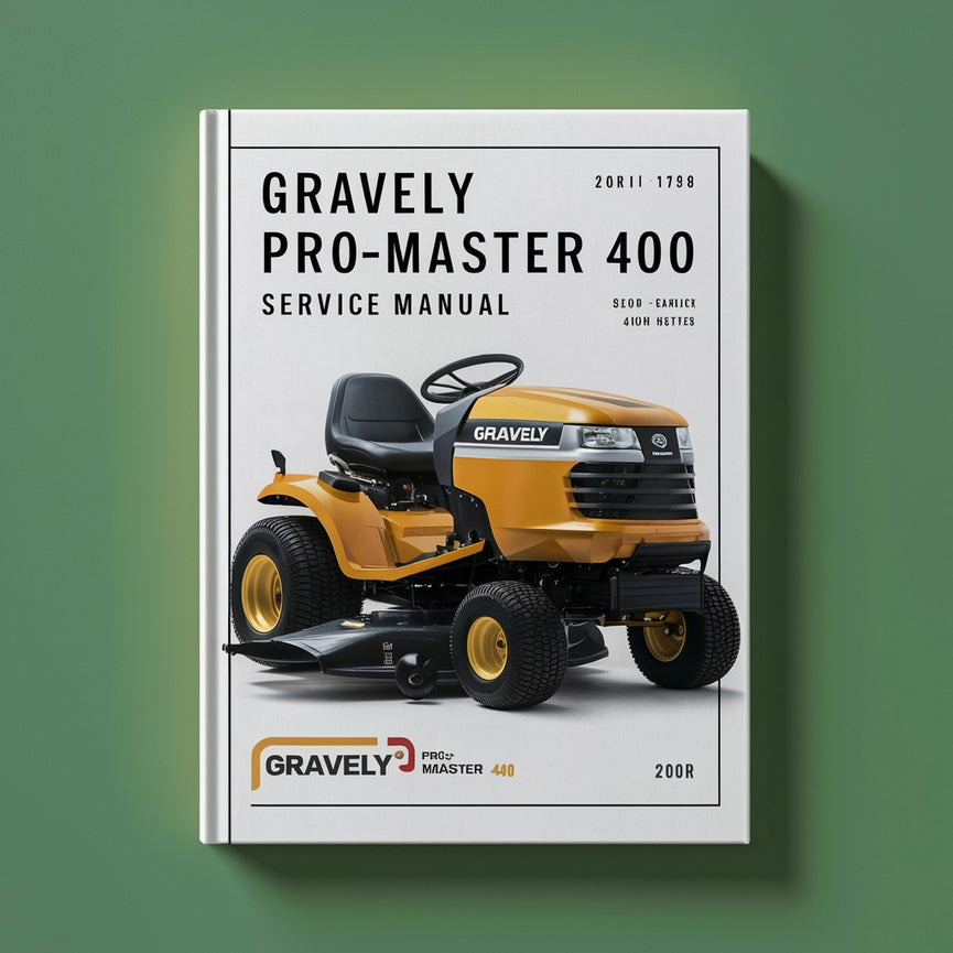 Manual de reparación de servicio Gravely Promaster 400 Descargar PDF