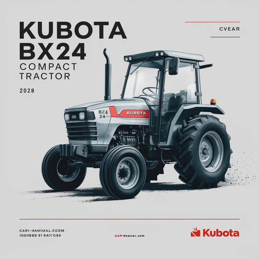 Manuel de réparation du service de tracteur compact Kubota Bx24