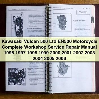 Kawasaki Vulcan 500 Ltd EN500 Motorcycle Complete Workshop Service Repair Manual 1996 1997 1998 1999 2000 2001 2002 2003 2004 2005 2006