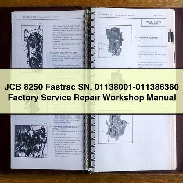 JCB 8250 Fastrac SN Service Repair Manual