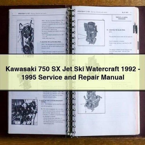 Kawasaki 750 SX Jet Ski Watercraft 1992 - 1995 Service and Repair Manual PDF Download