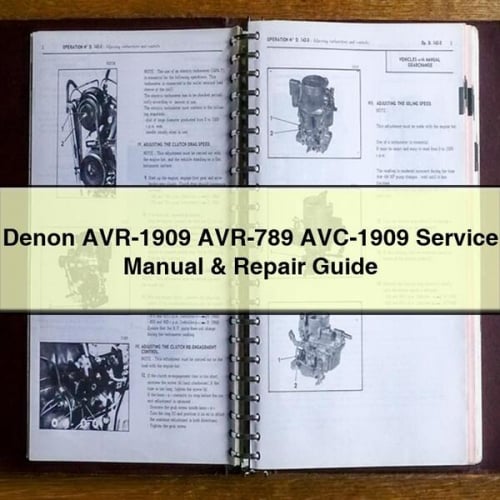 Denon AVR-1909 AVR-789 AVC-1909 Service Manual & Repair Guide PDF Download