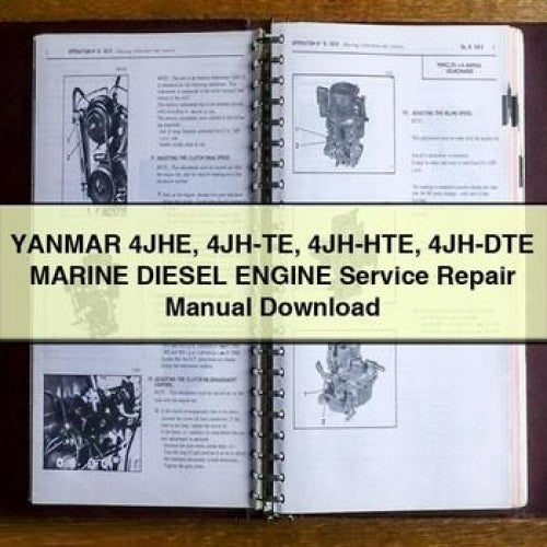 YANMAR 4JHE 4JH-TE 4JH-HTE 4JH-DTE Marine DIESEL Engine Service Repair Manual Download PDF