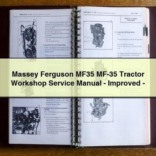 Massey Ferguson MF35 MF-35 Tractor Workshop Service Manual - Improved - Download PDF