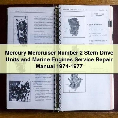 Mercury Mercruiser Number 2 Stern Drive Units and Marine Engines Service Repair Manual 1974-1977 Download PDF