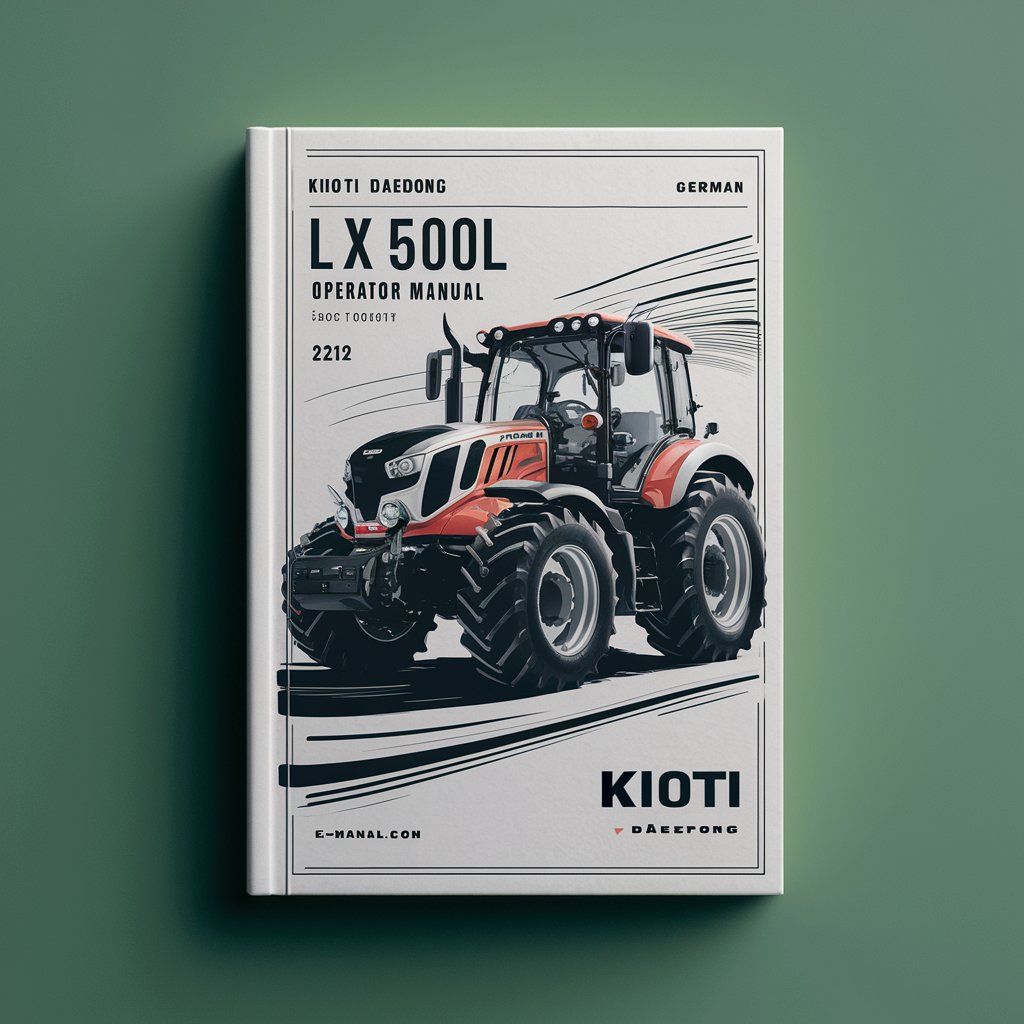 Kioti Daedong LX500L Tractor Operator Manual Instant (German)