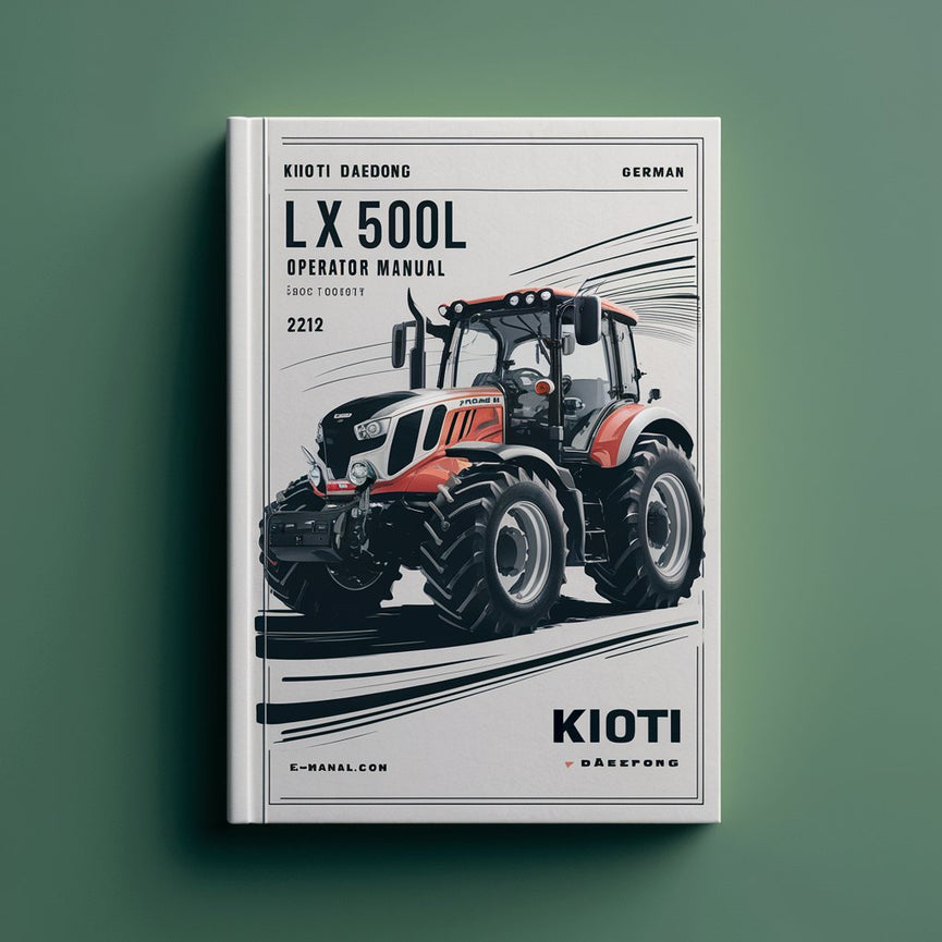 Descarga del manual del operador del tractor Kioti Daedong LX500L (alemán) PDF