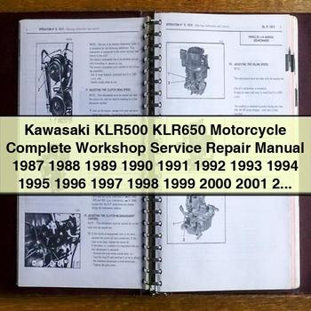 Kawasaki KLR500 KLR650 Motorcycle Complete Workshop Service Repair Manual 1987 1988 1989 1990 1991 1992 1993 1994 1995 1996 1997 1998 1999 2000 2001 2002