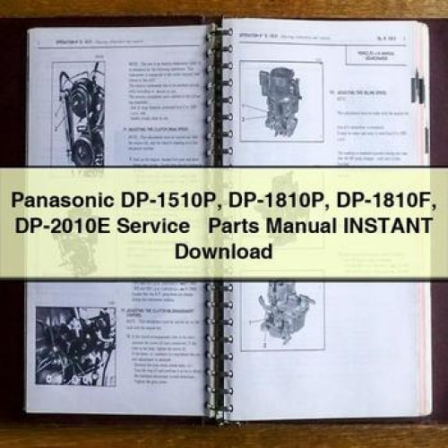 Panasonic DP-1510P DP-1810P DP-1810F DP-2010E Service + Parts Manual Instant Download PDF