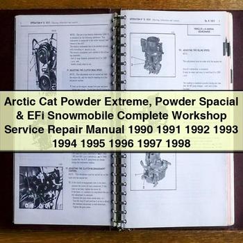Arctic Cat Powder Extreme Powder Spacial & EFi Snowmobile Complete Workshop Service Repair Manual 1990 1991 1992 1993 1994 1995 1996 1997 1998