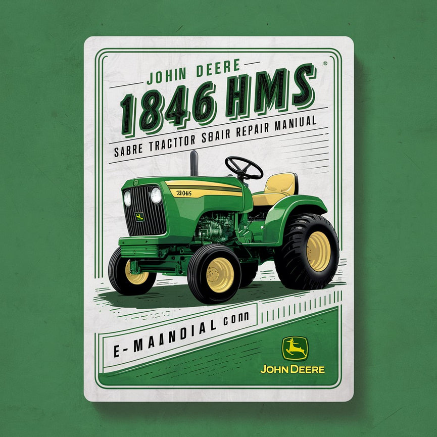 John Deere 1846HMS Sabre Lawn Tractor Shop Manual de reparación de servicio